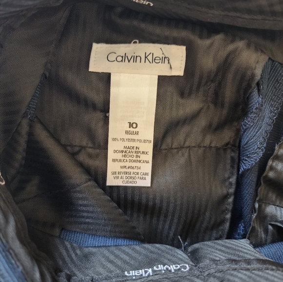 Calvin Klein Boys Dress Pants in Blue w/ White Stripes size 10 NWT - Picture 5 of 6